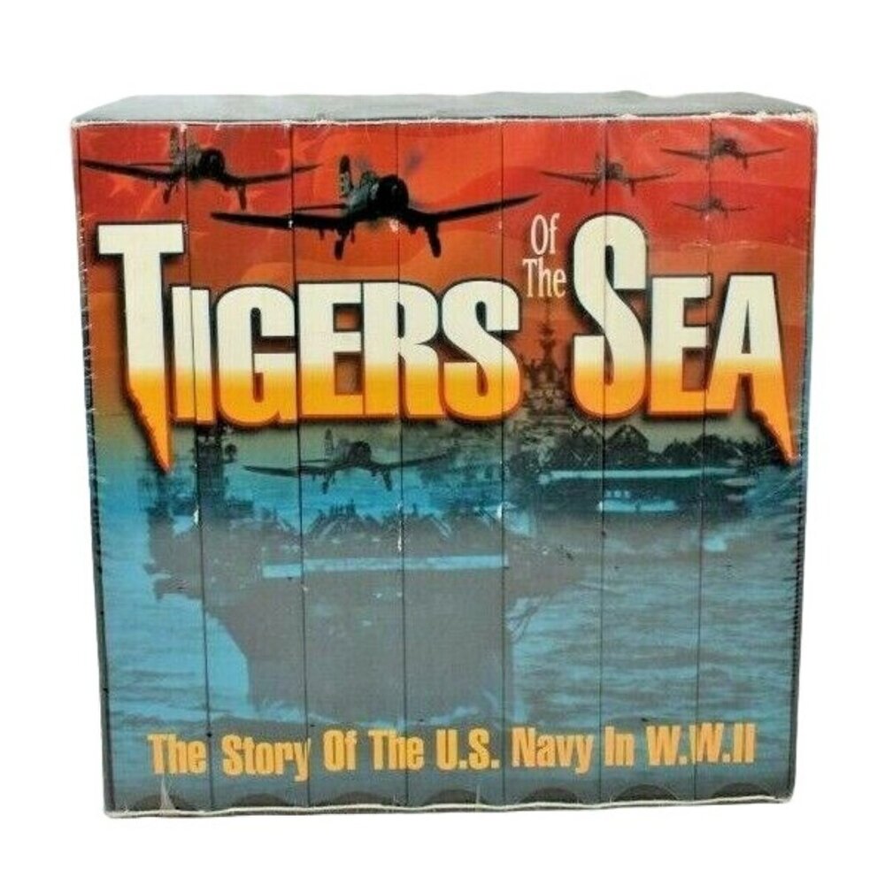 Tigers of the Sea Story of the US Navy in WWII VHS 1998 7 Video Set New